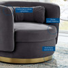 Modway EEI-4999-GLD Relish Performance Velvet Performance Velvet Swivel Chair