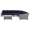Modway EEI-5093 Conway Outdoor Patio Wicker Rattan 5-Piece Sectional Sofa Furniture Set