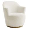 Modway EEI-5311-WHI Nora Boucle Upholstered Swivel Chair - White