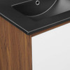 Modway EEI-5380-WAL-BLK Transmit 48" Double Sink Bathroom Vanity - Walnut/Black