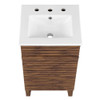 Modway EEI-5420-WAL-WHI Render 18" Bathroom Vanity Cabinet - Walnut/White