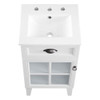 Modway EEI-5423-WHI-WHI Isle 18" Bathroom Vanity Cabinet - White/White