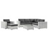 Modway EEI-5447-LGR Convene 6-Piece Outdoor Patio Sectional Set