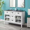 Modway EEI-5480-WHI-BLK Isle 48" Double Bathroom Vanity Cabinet - White/Black