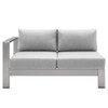 Modway EEI-5482-SLV-SET Shore Sunbrella® Fabric Outdoor Patio Aluminum 8 Piece Sectional Sofa Set