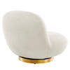 Modway EEI-5485-GLD-IVO Kindred Upholstered Fabric Swivel Chair - Gold/Ivory