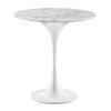 Modway EEI-5680-WHI Lippa 20" Round Artificial Marble Side Table