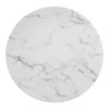 Modway EEI-5680-WHI Lippa 20" Round Artificial Marble Side Table