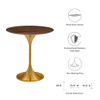 Modway EEI-5684-GLD Lippa 20" Round Side Table