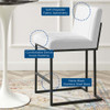 Modway EEI-5741 Indulge Channel Tufted Fabric Counter Stools - Set of 2