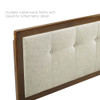 Modway MOD-6224 Draper Tufted Twin Fabric and Wood Headboard