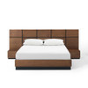 Modway MOD-6293-WAL-SET Caima 3 Piece Queen Bedroom Set - Walnut