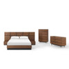 Modway MOD-6300-WAL-SET Caima 5-Piece Bedroom Set - Walnut