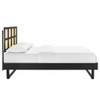 Modway MOD-6371 Sidney Cane and Wood Full Platform Bed With Angular Legs
