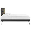 Modway MOD-6374 Sidney Cane and Wood Full Platform Bed With Splayed Legs