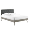 Modway MOD-6388 Bridgette Queen Wood Platform Bed With Splayed Legs