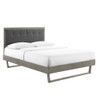 Modway MOD-6634 Willow Full Wood Platform Bed With Angular Frame