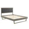 Modway MOD-6634 Willow Full Wood Platform Bed With Angular Frame