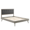 Modway MOD-6638 Willow King Wood Platform Bed With Splayed Legs