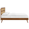 Modway MOD-6694 Sidney Cane and Wood King Platform Bed With Splayed Legs