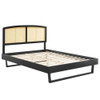 Modway MOD-6699 Sierra Cane and Wood Full Platform Bed With Angular Legs