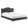 Modway MOD-6745 Juniper Channel Tufted Performance Velvet Full Platform Bed