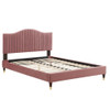 Modway MOD-6749 Juniper Channel Tufted Performance Velvet King Platform Bed