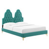 Modway MOD-6937 Alexandria Tufted Performance Velvet King Platform Bed