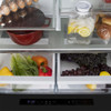 ZLINE 36" 21.6 cu. ft Freestanding French Door Refrigerator with Water and Ice Dispenser in Fingerprint Resistant Black Stainless Steel RFM-W-36-BS