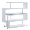 ACME 93179 Buck Ii White Desk with Shelf