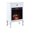 ACME AC00853 Eirene White Cabinet with Fireplace