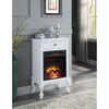 ACME AC00853 Eirene White Cabinet with Fireplace