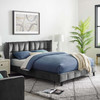 Modway Makenna Queen Performance Velvet Platform Bed Gray MOD-6081-GRY