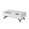 ACME LV00830 Throm White Coffee Table with Lift Top
