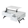 ACME LV00830 Throm White Coffee Table with Lift Top