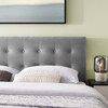 Modway Emily Queen Biscuit Tufted Performance Velvet Headboard Gray MOD-6116-GRY