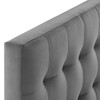 Modway Lily Biscuit Tufted Twin Performance Velvet Headboard Gray MOD-6118-GRY