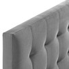 Modway Lily Biscuit Tufted Full Performance Velvet Headboard Gray MOD-6119-GRY
