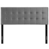 Modway Lily Biscuit Tufted Full Performance Velvet Headboard Gray MOD-6119-GRY