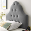 Modway Sovereign Twin Diamond Tufted Performance Velvet Headboard Gray MOD-6122-GRY