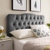 Modway Annabel King Diamond Tufted Performance Velvet Headboard Gray MOD-6127-GRY