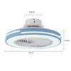 Homeroots Blue Compact LED Fan and Light - 475187