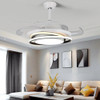 Homeroots Asymmetric White Ceiling Lamp And Fan - 475189