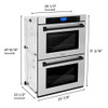 ZLINE 30" Autograph Edition Double Wall Oven with Self Clean and True Convection in Stainless Steel and Matte Black