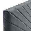 Modway Alyson Angular Channel Tufted Performance Velvet Full / Queen Headboard Charcoal MOD-6144-CHA