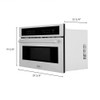 ZLINE 30" 1.6 cu ft. Built-in Convection Microwave Oven in DuraSnow&reg; Stainless Steel with Speed and Sensor Cooking MWO-30-SS