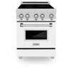 ZLINE 24" 2.8 cu. ft. Induction Range with a 3 Element Stove and Electric Oven in White Matte (RAIND-WM-24)
