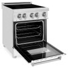 ZLINE 24" 2.8 cu. ft. Induction Range with a 3 Element Stove and Electric Oven in White Matte (RAIND-WM-24)
