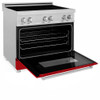 ZLINE 36" 4.6 cu. ft. Induction Range with a 4 Element Stove and Electric Oven in Red Gloss (RAINDS-BG-36)
