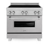 ZLINE 36" 4.6 cu. ft. Induction Range with a 4 Element Stove and Electric Oven in DuraSnow Stainless SteelAElig